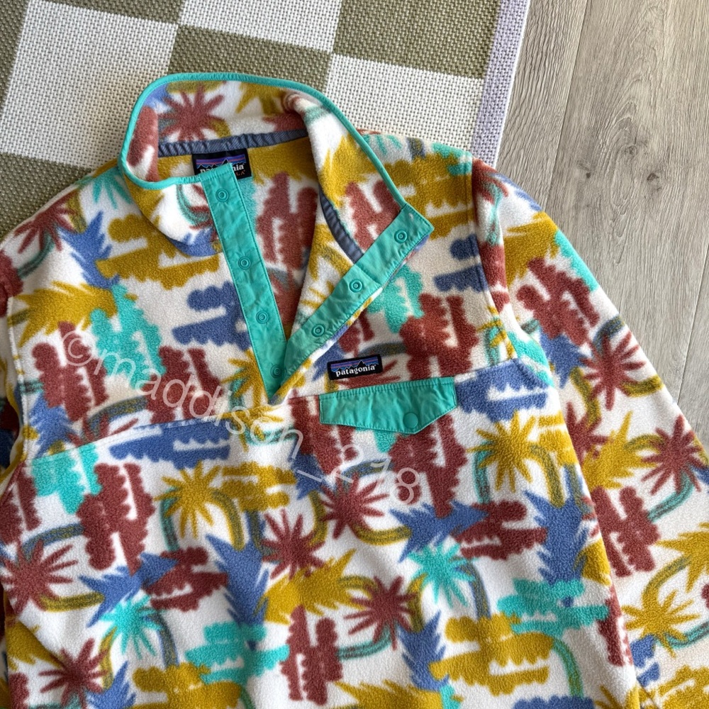 Patagonia Synchilla Snap-T Fleece Large Tree Connection Big Fresh Teal L